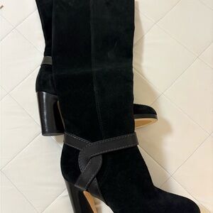 Jimmy Choo Black Suede Heeled Boots